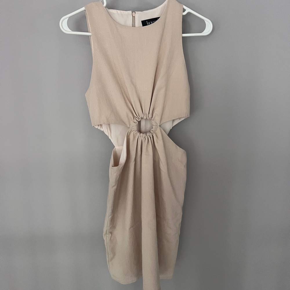 Tan Sleeveless Cocktail